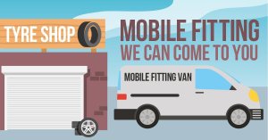 Mobile Tyres 2 U mobile tyre fitting graphic